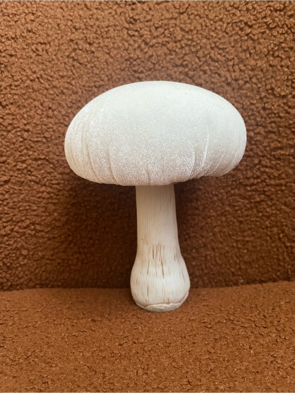 Plush White Decorative Mushroom Accent - Home Accents Decor